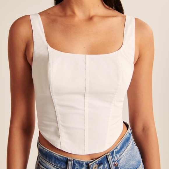 Abercrombie | Rust Seamed Corset Top - Picture 3 of 6